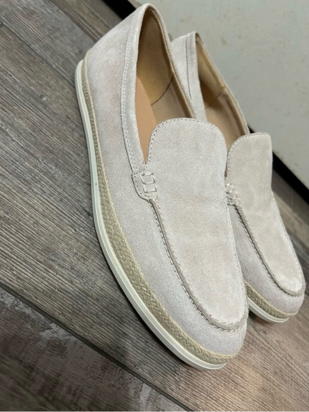 Marc Fisher Women's Suede Slip-On Loafers - Light Taupe